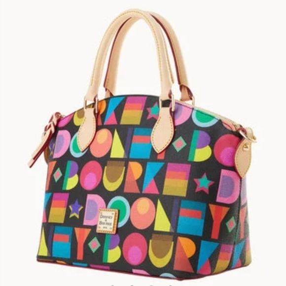 Dooney & Bourke Colorful Geometric Satchel - Picture 3 of 7